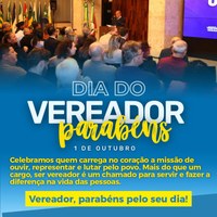Dia do Vereador - 1° de outubro